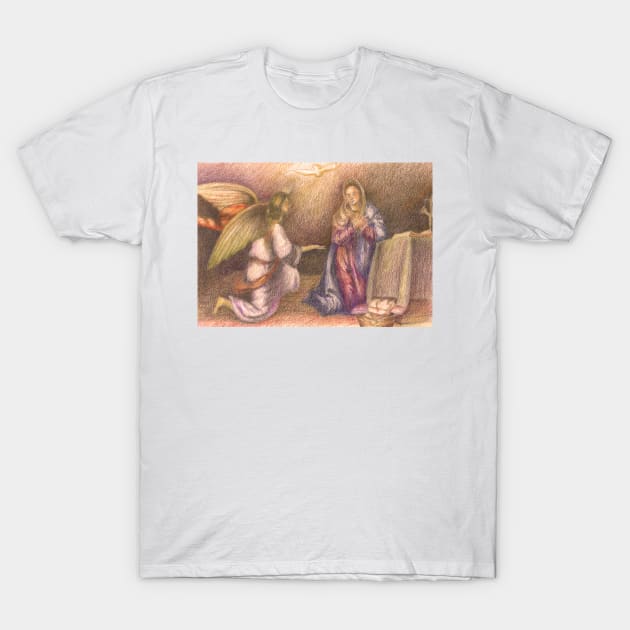 Mary and the Angel. T-Shirt by terezadelpilar